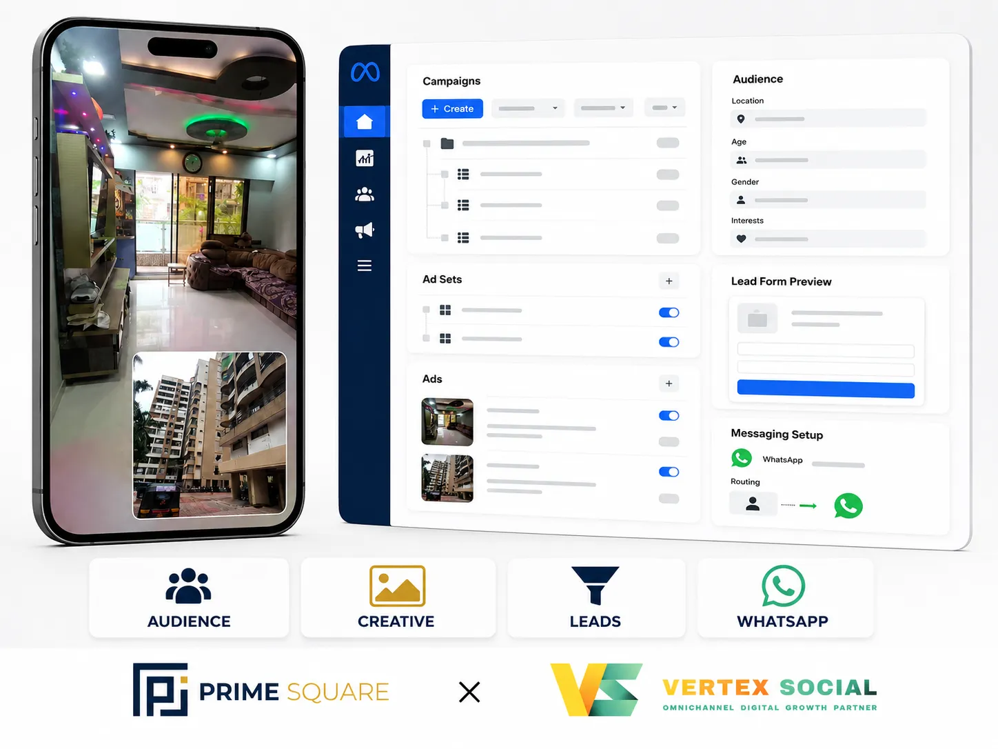 Prime Square Realty - Meta Ads Campaign Management