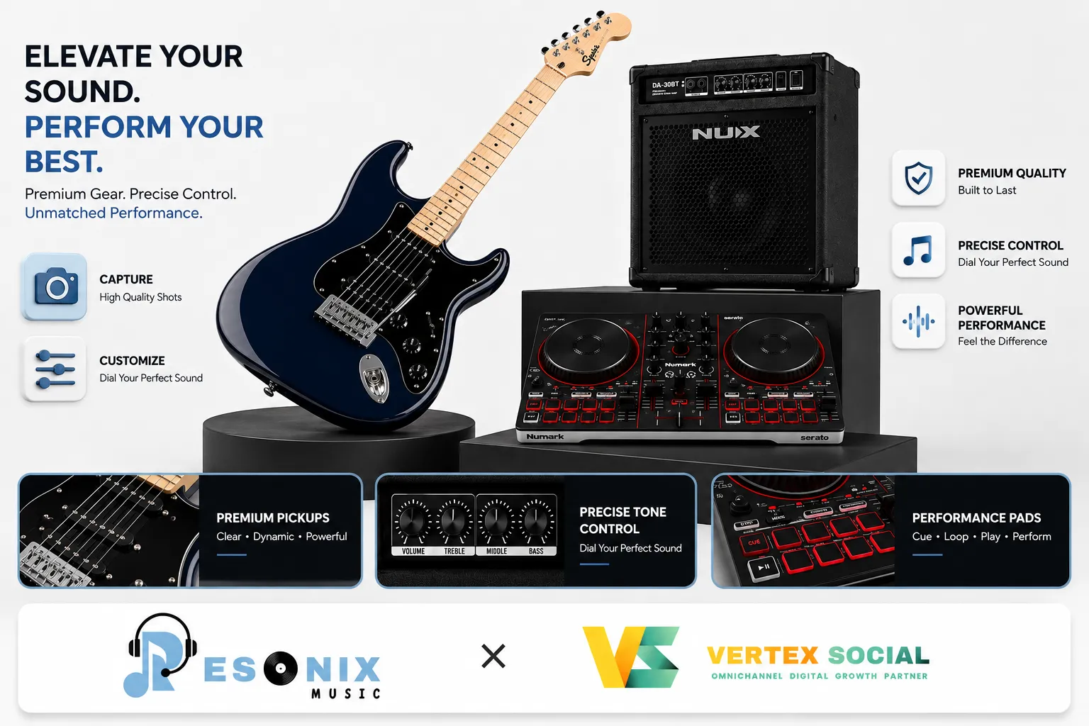 Resonix Music - Musical Instrument Product Photography