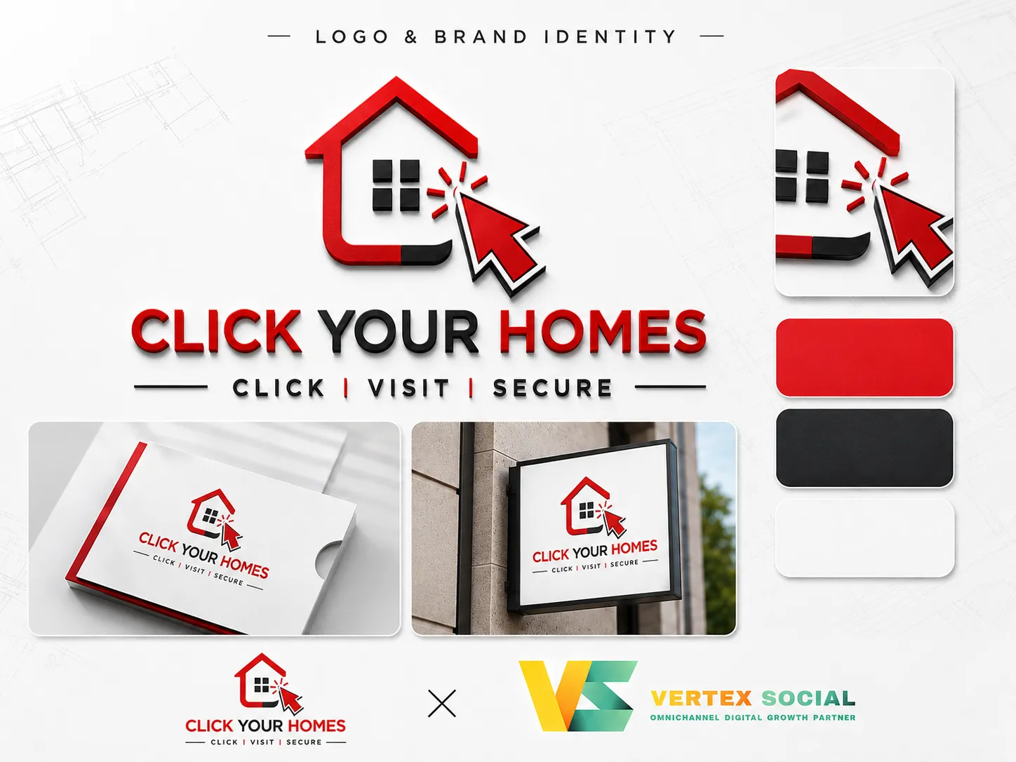 Click Your Homes - Logo and Brand Identity Design