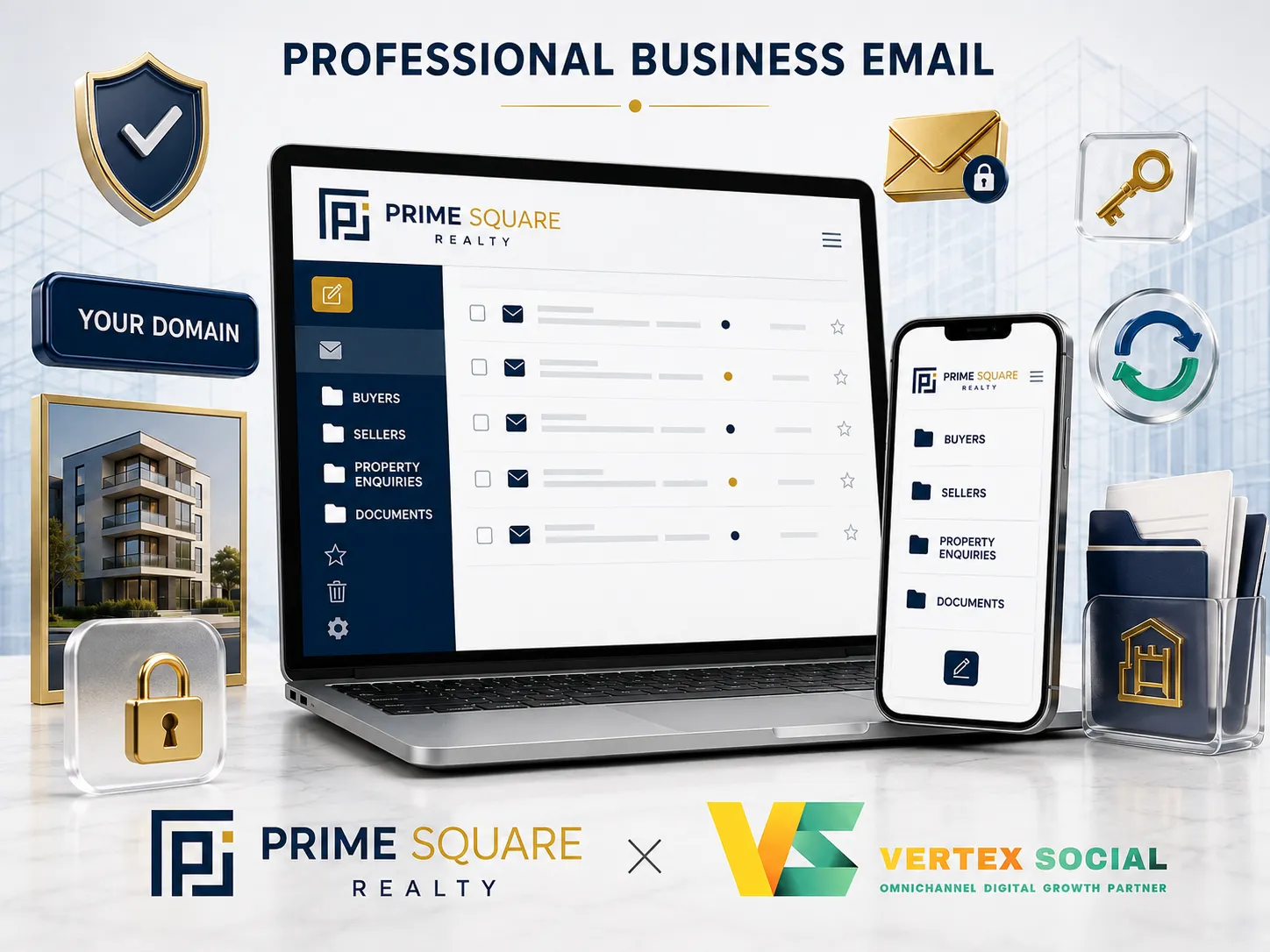 Prime Square Realty - Professional Business Email Setup