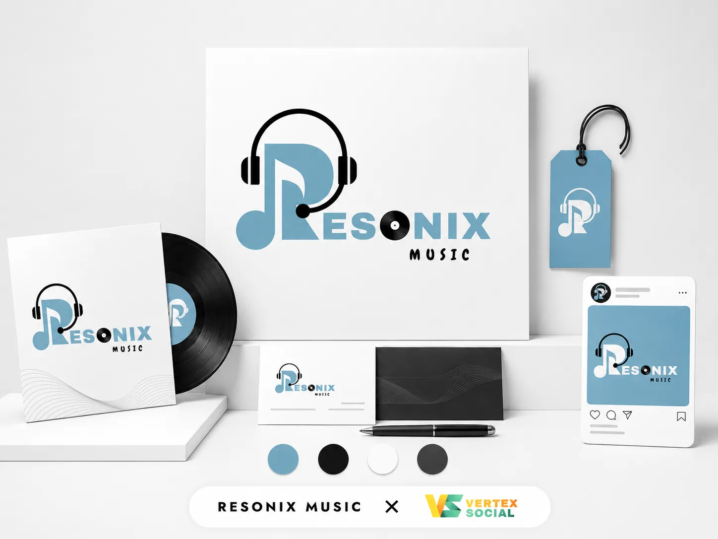 Resonix Music - Logo and Brand Identity Design