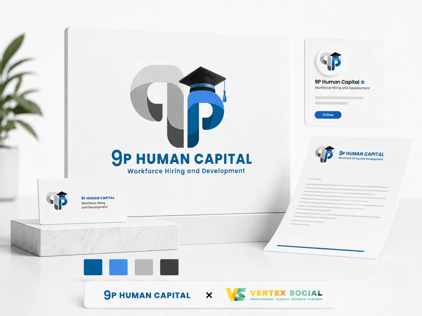 9P Human Capital - Logo and Brand Identity Design