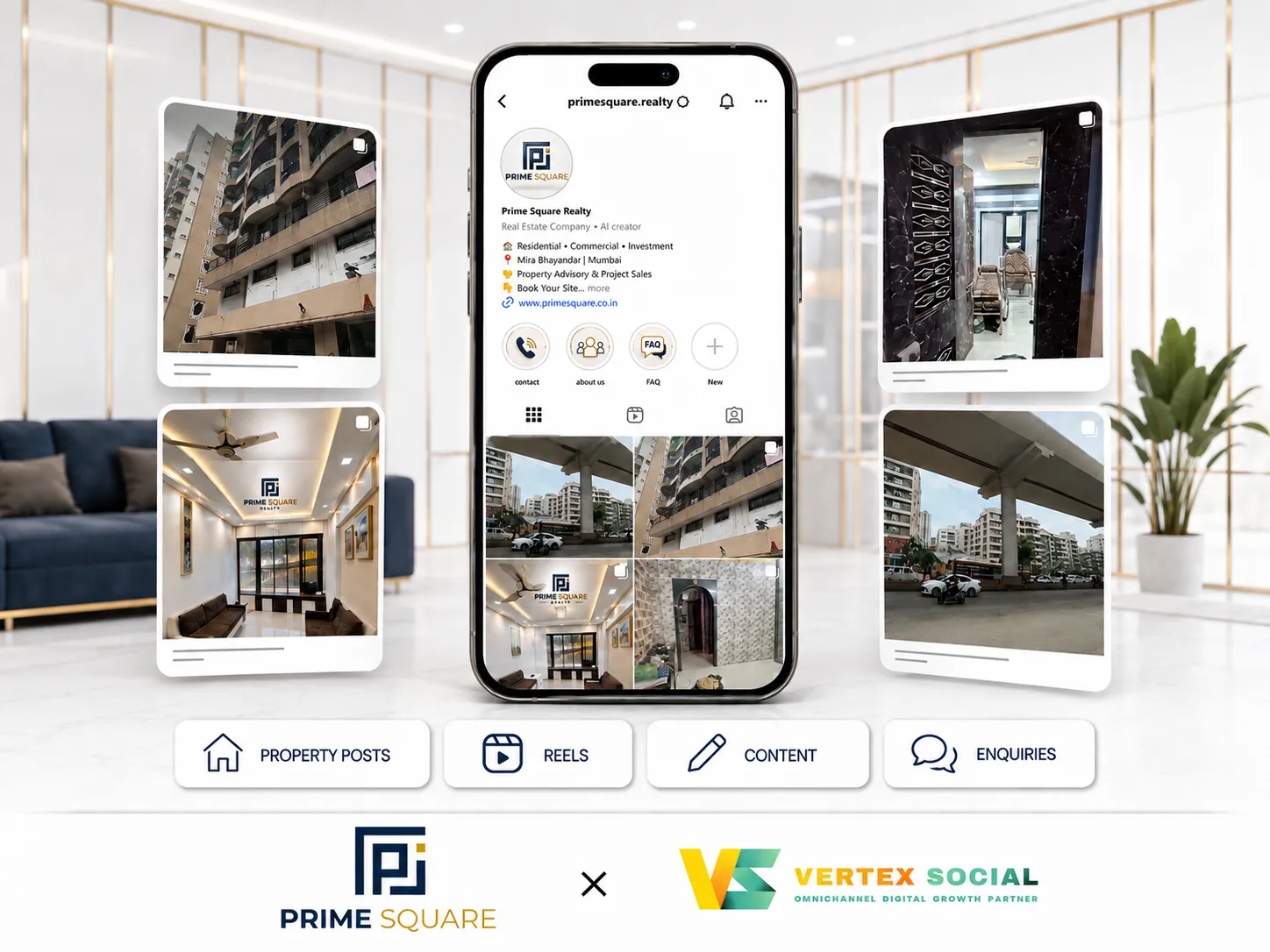 Prime Square Realty - Real Estate Social Media Management