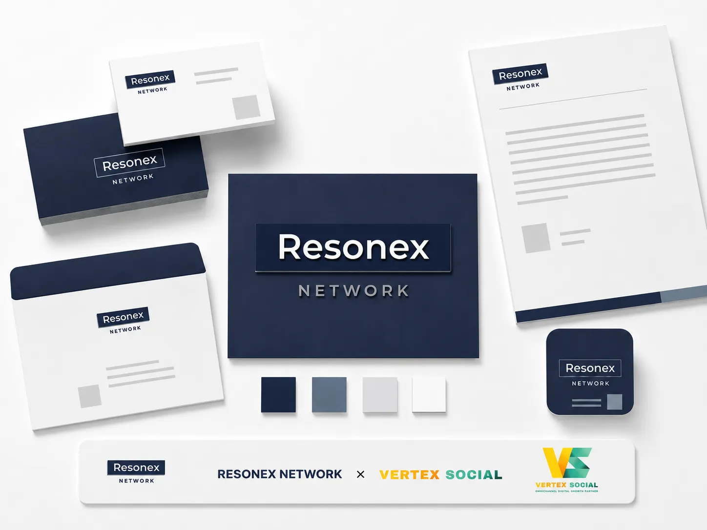 Resonex Network - Logo and Brand Identity Design